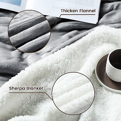 Plush Reversible Electric Heated Throw Blanket
