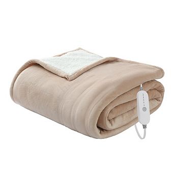 Plush Reversible Electric Heated Throw Blanket