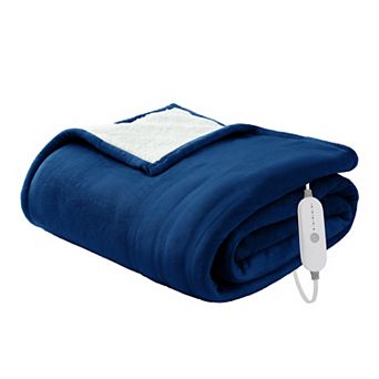 Plush Reversible Electric Heated Throw Blanket