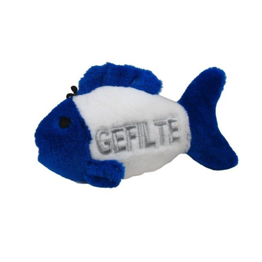 Multipet „Look Who’s Talking“ Plüsch-Hundespielzeug „Gefilte Fish“ – Spricht „Oy Vey!“, Mit Soundbox