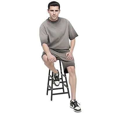 Men Acid Wash Short Set