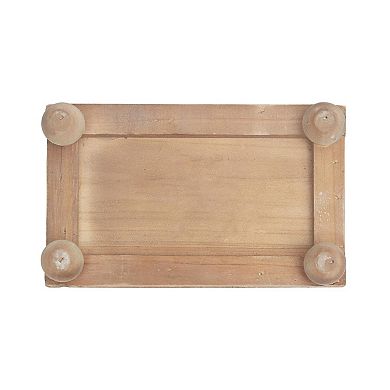 Parisloft Farmhouse Rustic Wood Table Riser,7.9"W