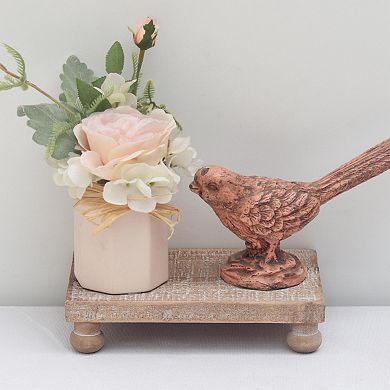 Parisloft Farmhouse Rustic Wood Table Riser,7.9"W