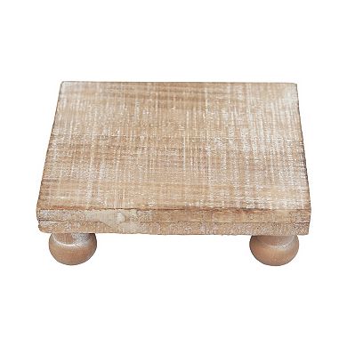 Parisloft Farmhouse Rustic Wood Table Riser,5.9"H