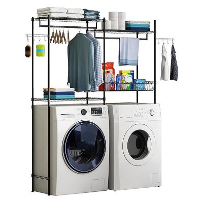 Over Washer and Dryer Shelves, W Laundry Room Clothes