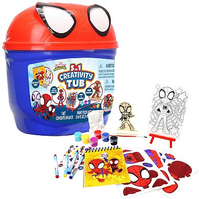 Tara Toy Marvel Spidey & His Amazing Friends 5-In-1 Creativity Tub Set