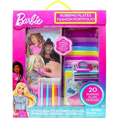 Tara Toy Barbie Rubbing Plates Fashion Portfolio Activity Set