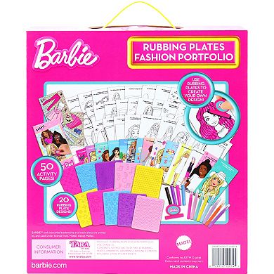 Tara Toy Barbie Rubbing Plates Fashion Portfolio Activity Set