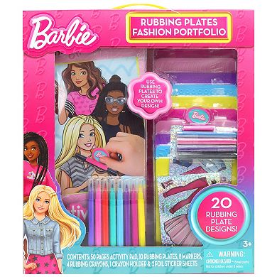 Tara Toy Barbie Rubbing Plates Fashion Portfolio Activity Set