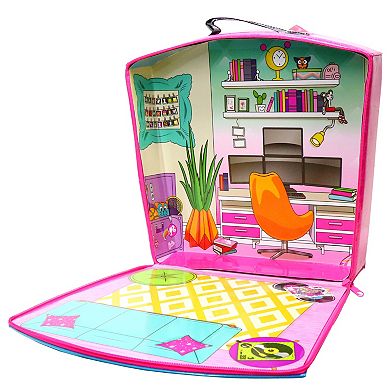 Tara Toy Barbie Store N' Play Doll Zipper Storage Case