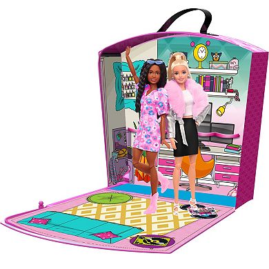 Tara Toy Barbie Store N' Play Doll Zipper Storage Case