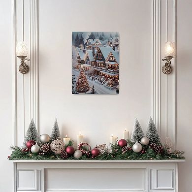 LumaBase Luminarias Christmas Town Lighted Wall Art