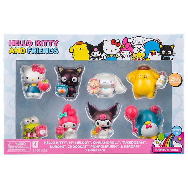 Hello Kitty And Friends Rainbow Vibes Figure 8-Pack