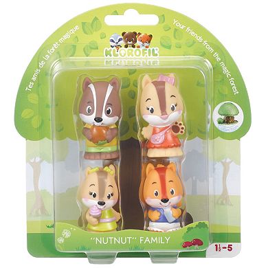 Idea Tank Timber Tots Nutnut Chipmunk Family 4 Toy Figurines