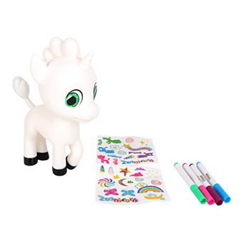 Idea Tank Zoonicorn Color Me Customizable Toy with Markers & Stickers