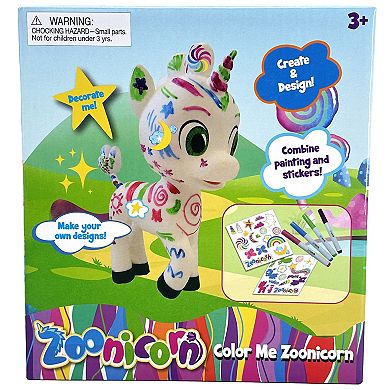 Idea Tank Zoonicorn Color Me Customizable Toy with Markers & Stickers