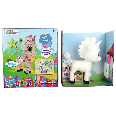 Idea Tank Zoonicorn Color Me Customizable Toy with Markers & Stickers