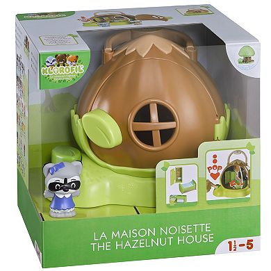 Idea Tank Timber Tots Hazelnut House Mini Home & Raccoon Figurine