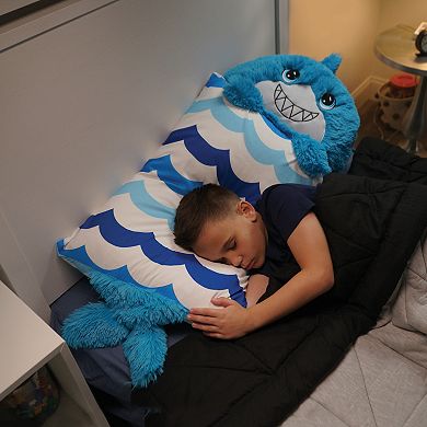 Idea Tank 2-in-1 Happy Nappers FluffALuff Shark Plush & Pillowcase Soft Toy Cover