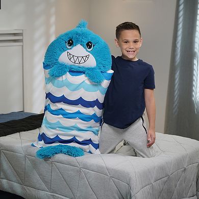 Idea Tank 2-in-1 Happy Nappers FluffALuff Shark Plush & Pillowcase Soft Toy Cover