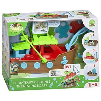 Idea Tank Timber Tots 3-in-1 Nesting Boats Playset