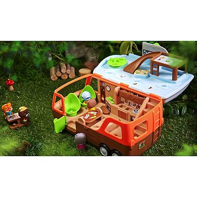 Idea Tank Timber Tots Camper Van 3-pc. Travel Playset
