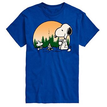 Big & Tall Peanuts Campfire Mugs Graphic Tee