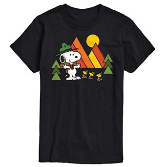 Big & Tall Peanuts Campfire Mugs Graphic Tee