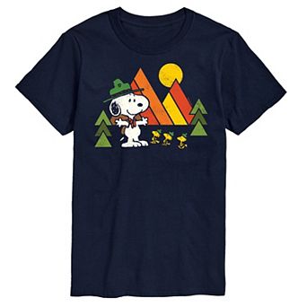 Big & Tall Peanuts Campfire Mugs Graphic Tee
