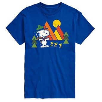Big & Tall Peanuts Campfire Mugs Graphic Tee