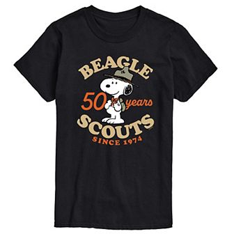 Big & Tall Peanuts Beagle Scouts 50 Years Badge Graphic Tee
