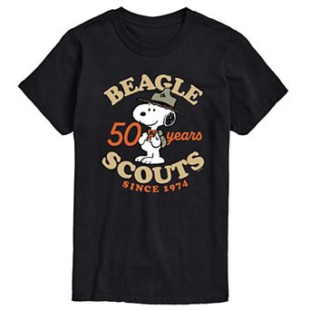 Big & Tall Peanuts Beagle Scouts 50 Years Badge Graphic Tee