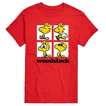 Big & Tall Peanuts Woodstock Grid Graphic Tee