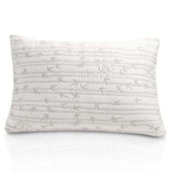SUPERIOR Memory Foam Pillow with Removable Rayon from Bamboo Cover