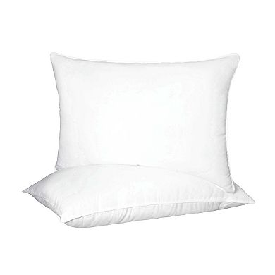 SUPERIOR Solid Microfiber Medium Density Pillow 2-Pack Set