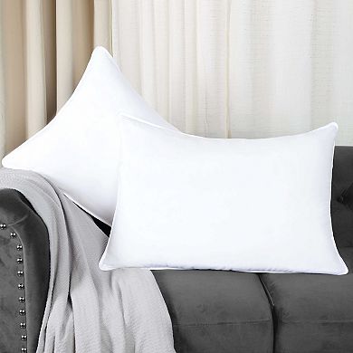 SUPERIOR Solid Microfiber Medium Density Pillow 2-Pack Set