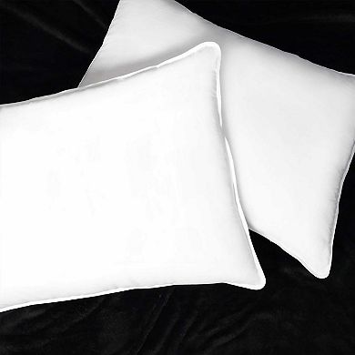 SUPERIOR Solid Microfiber Medium Density Pillow 2-Pack Set