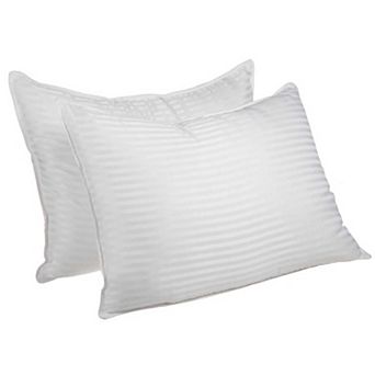 SUPERIOR Striped Microfiber Medium Density 2 pc Pillow Set