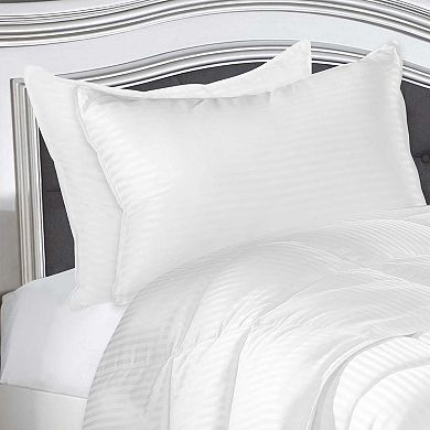 SUPERIOR Striped Microfiber Medium Density 2-Piece Pillow Set