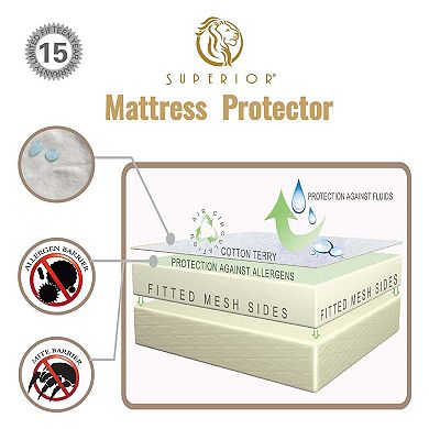 SUPERIOR Waterproof and Hypoallergenic Mattress Protector