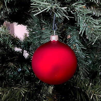 Discover Europe Made in Poland Line Design Glass Ball Christmas Ornament Set of 6
