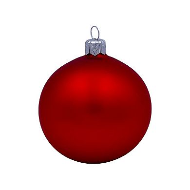 Discover Europe Made in Poland Line Design Glass Ball Christmas Ornament Set of 6