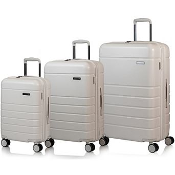 Champs Linen Collection 3 pc Hardside Spinner Luggage Set