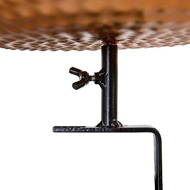 Sunnydaze Iron Deck-Mount Bird Bath or Feeder with Copper Finish - 12 in