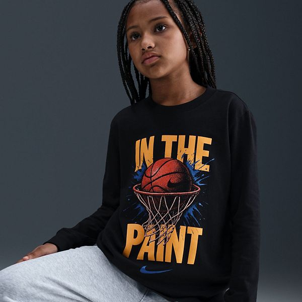Boys Nike Long Sleeve Basketball Graphic Tee