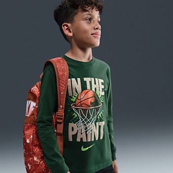 Boys Nike Long Sleeve Basketball Graphic Tee