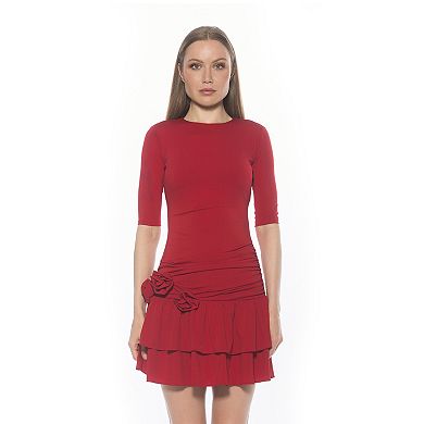 Women's ALEXIA ADMOR Draped Ruffle Dress