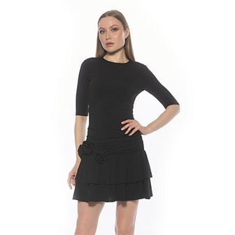 Women's ALEXIA ADMOR Draped Ruffle Dress