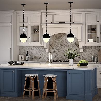 Finley & Sloane Aurelia 9-in. Wide Pendant Light Fixture with Glass Shade