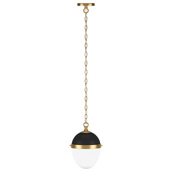 Finley & Sloane Aurelia 9 in Wide Pendant Light Fixture with Glass Shade